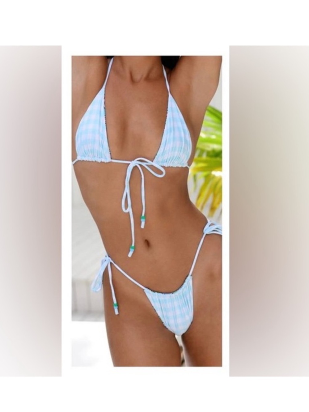 VDM Reversible Blue Gingham Bikini